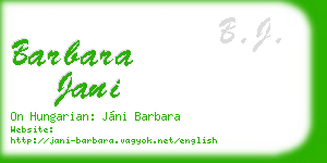 barbara jani business card